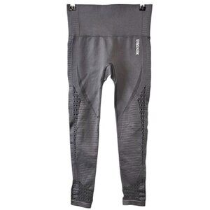 Gymshark Energy Seamless Leggings, Grey, Athletic, Perforated, Grey, Size Small